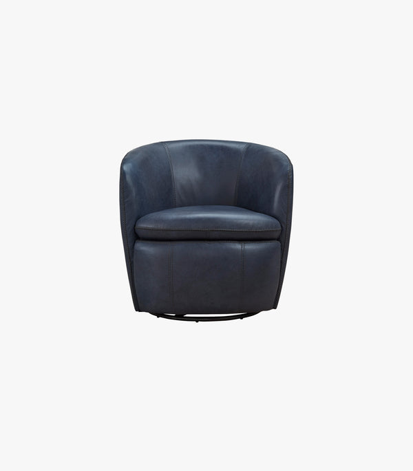 Sillón Kierreys de piel color azul - Marca Ashley Furniture