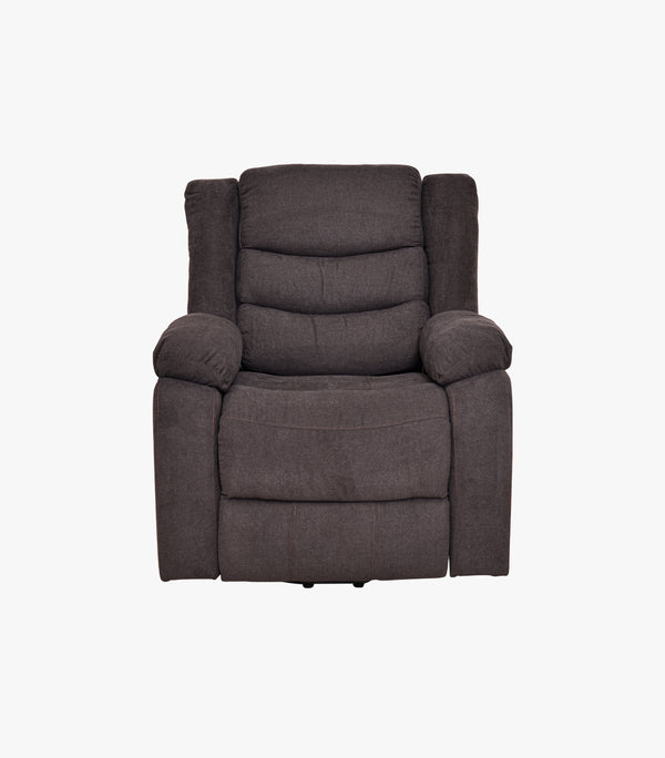 Sillón reclinable eléctrico Turin de tela color godiva - Con elevador