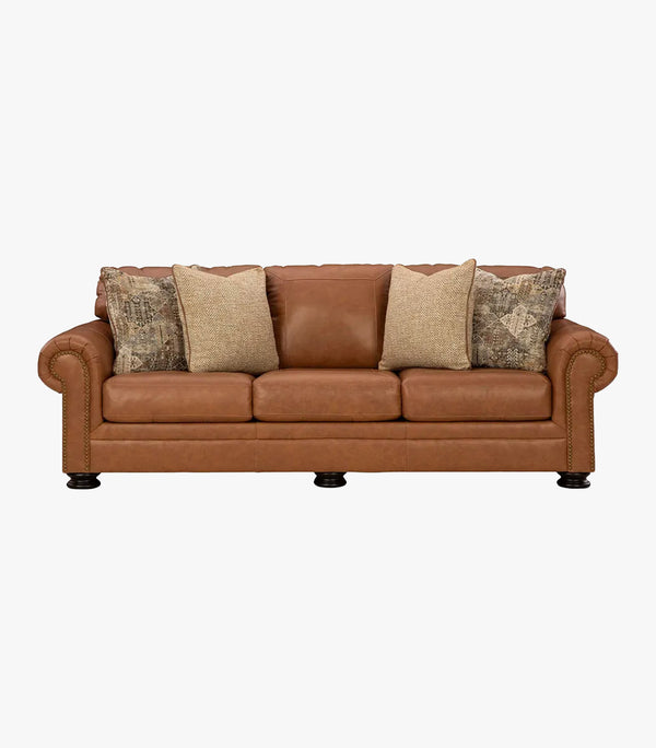 Sofá Carianna de Piel color Café