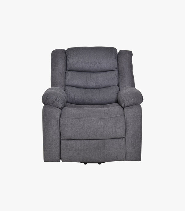 Sillón reclinable eléctrico Turin de tela color gris oscuro - Con elevador