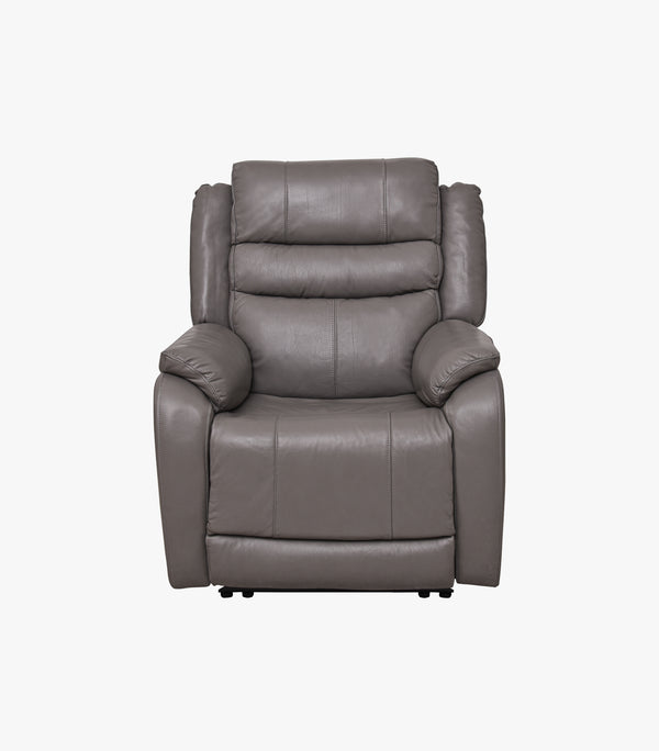 Sillón Reclinable Eléctrico Cooper de piel color gris