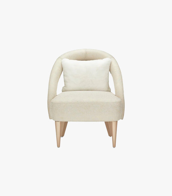 Sillon Larachelle de tela color beige