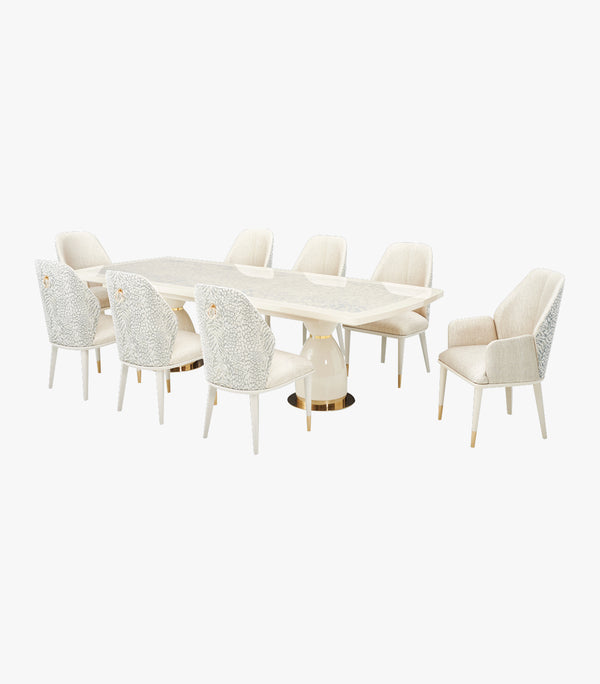 Comedor Lisbon para 8 personas de color beige