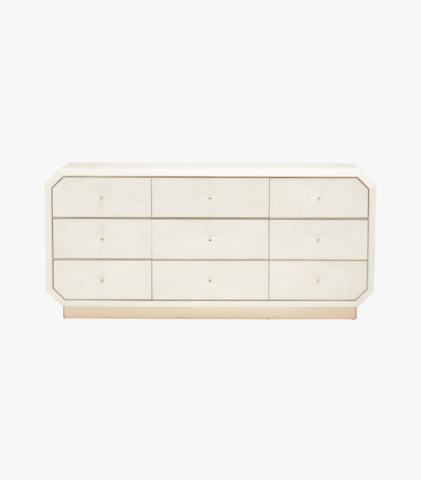 Comoda Larachelle de madera color beige