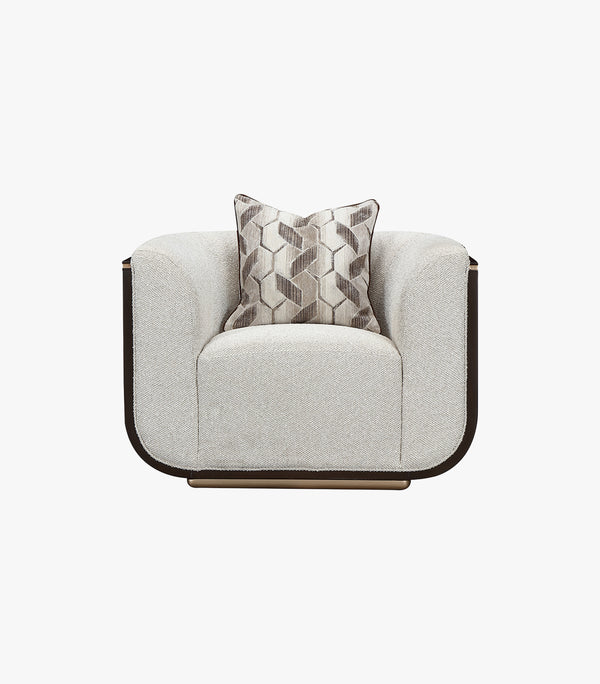 Sillón Ocasional West Kensington  de tela color gris