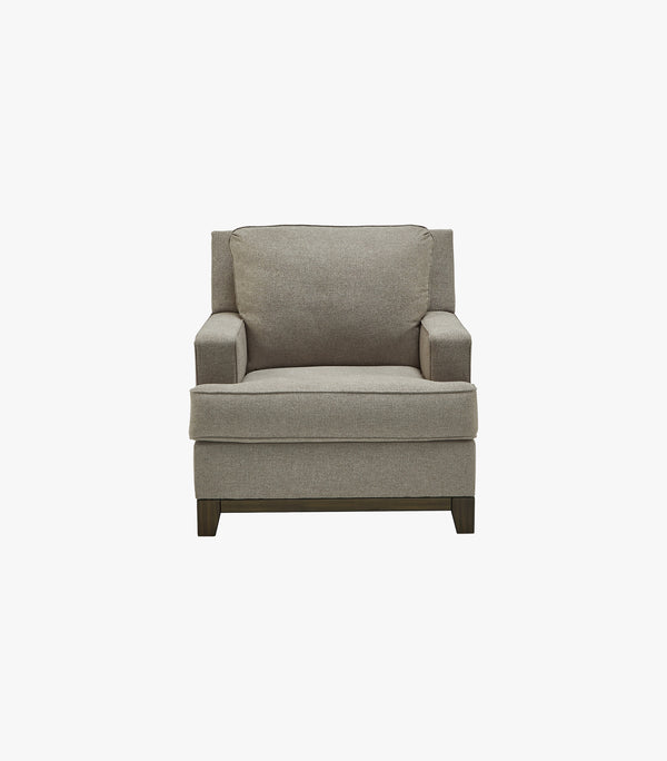 Sillón Kanawood de tela color granito