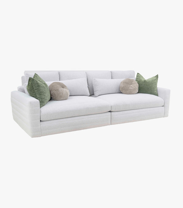 Love Seat Capri de Tela color gris