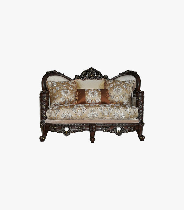 Love Seat Devayne de madera color café