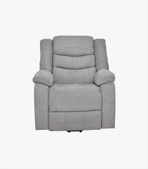 Sillón reclinable eléctrico Turin de tela color gris - Con elevador