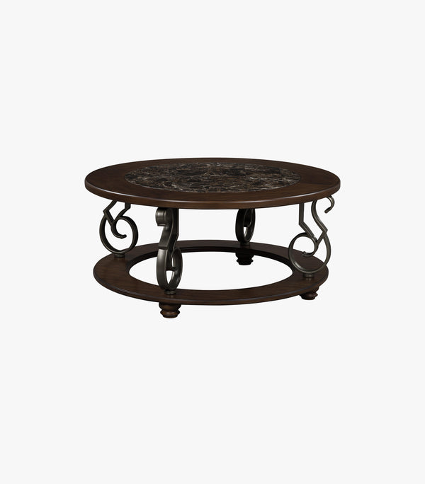 Mesa de centro Frallyn de madera/metal color café - Marca Ashley