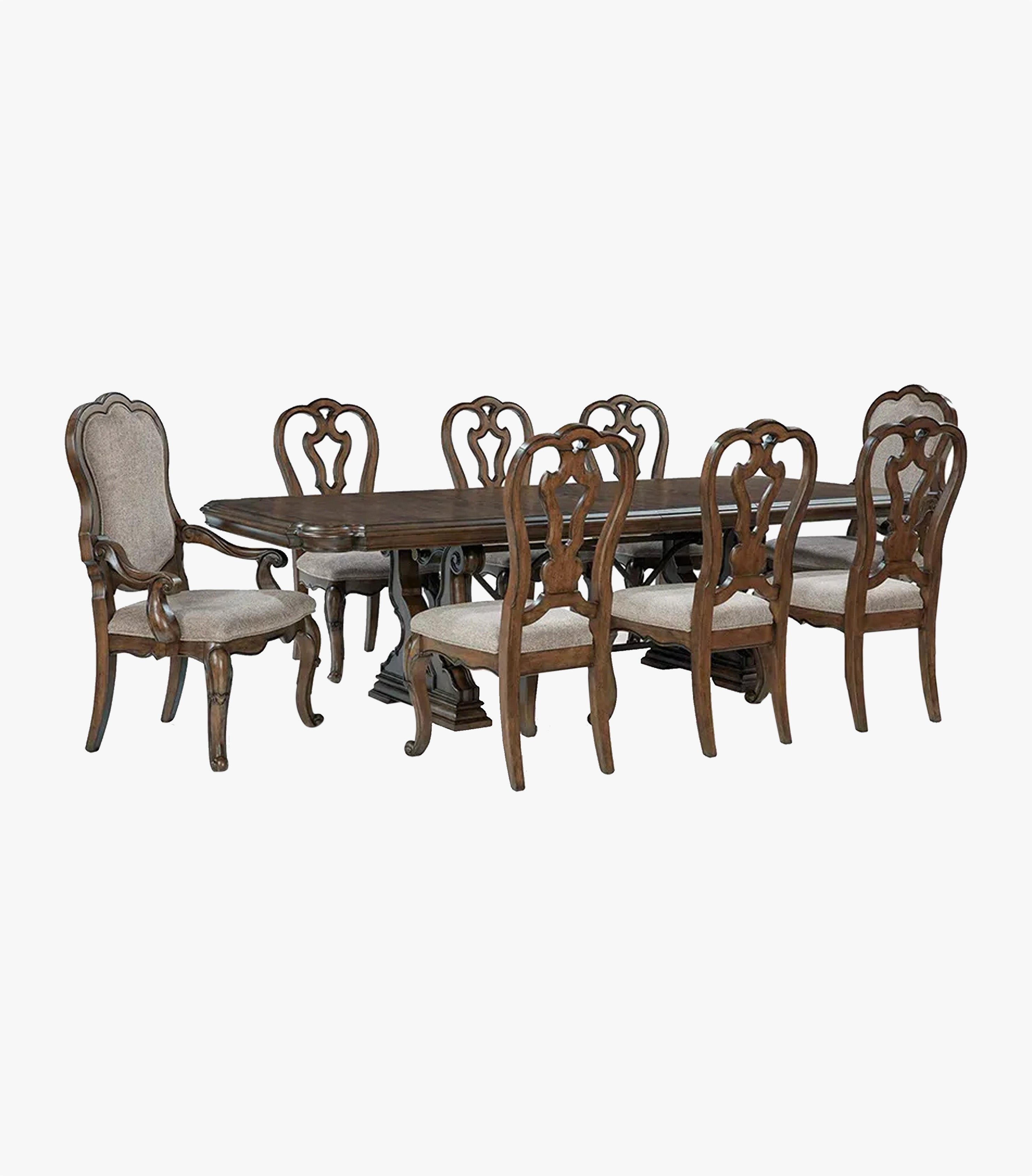 Comedor Rectangular Rustic Comedor rectangular para 8 personas Maylee de madera color café - Incl ...
