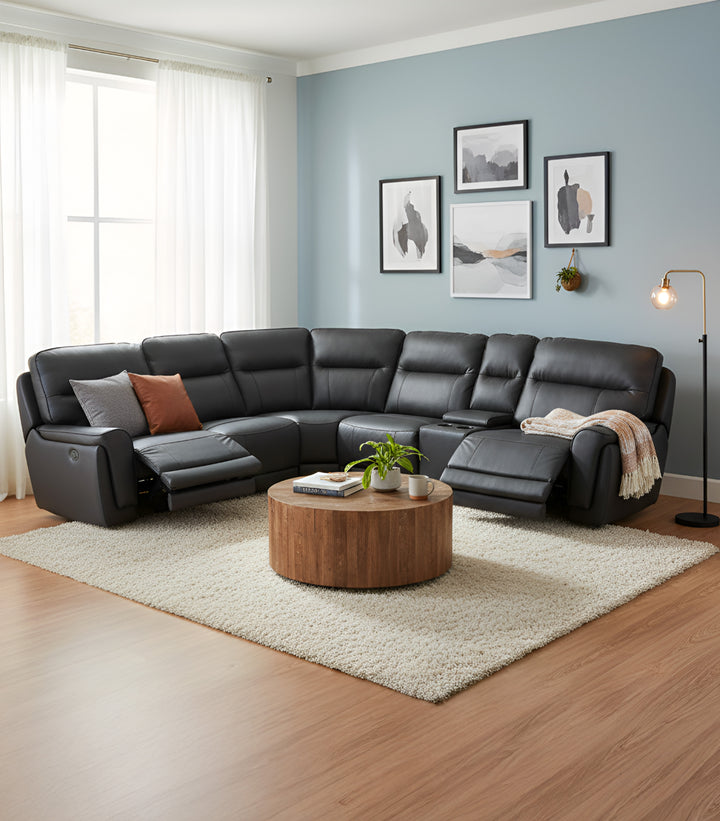 Sala Esquinera Darno de Piel Italiana color Gris Marca Boal – R. Torres ...