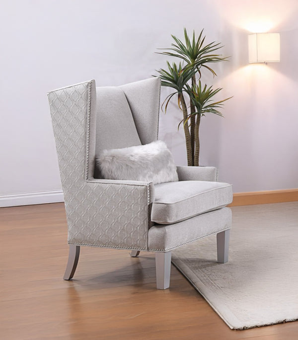 Silla Chloe de tela color gris - Aria Desing