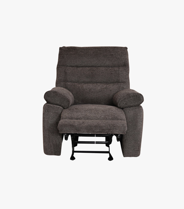 Sillón Reclinable Manual Kenji de tela color café