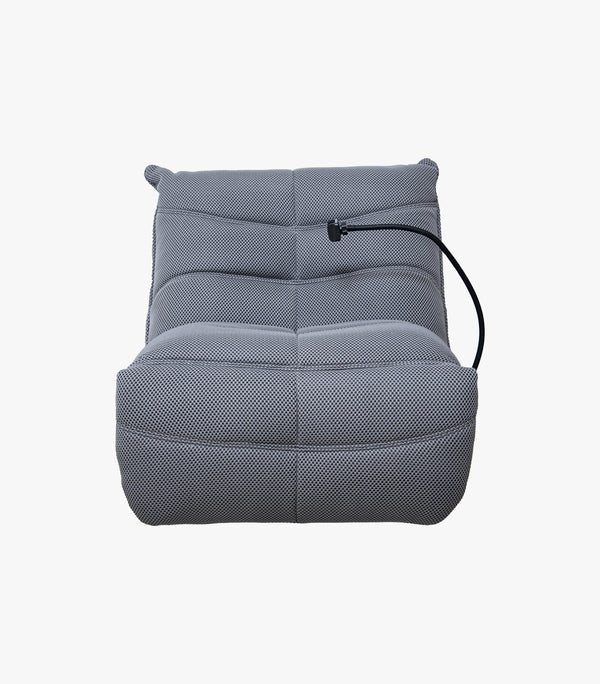 Sillon Reclinable Gammer Manual Kenny Con sistema de Mecedora y Giratorio de Tela color Gris