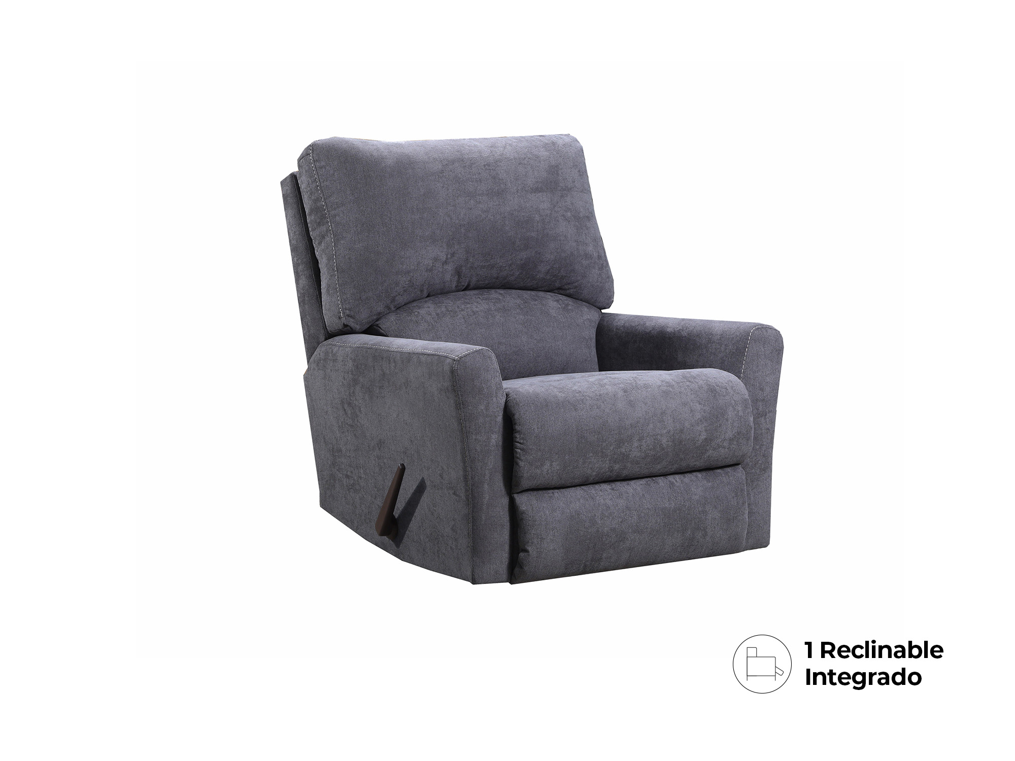 sillón reclinable con mecedora floyd manual de tela color café